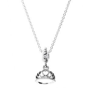 Pandora Hearts Tiara charm & 16” chain/ Necklace
